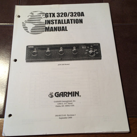 Garmin GTX-320 and GTX-320A Transponder Install Manual.