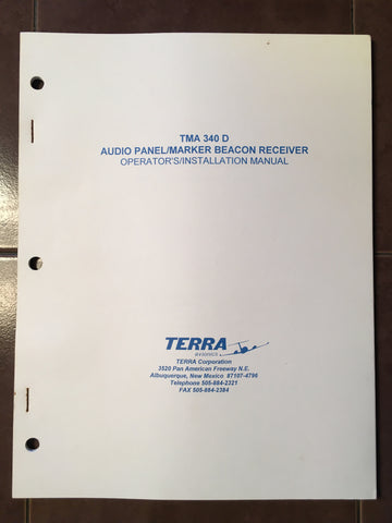 Terra TMA 340D Audio Install Manual.