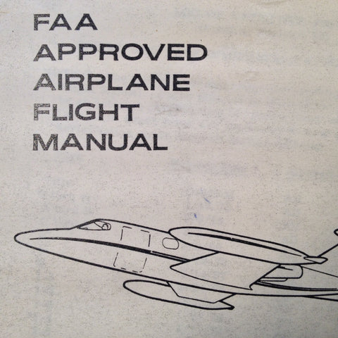 Original LearJet 24 Airplane Flight Manual.
