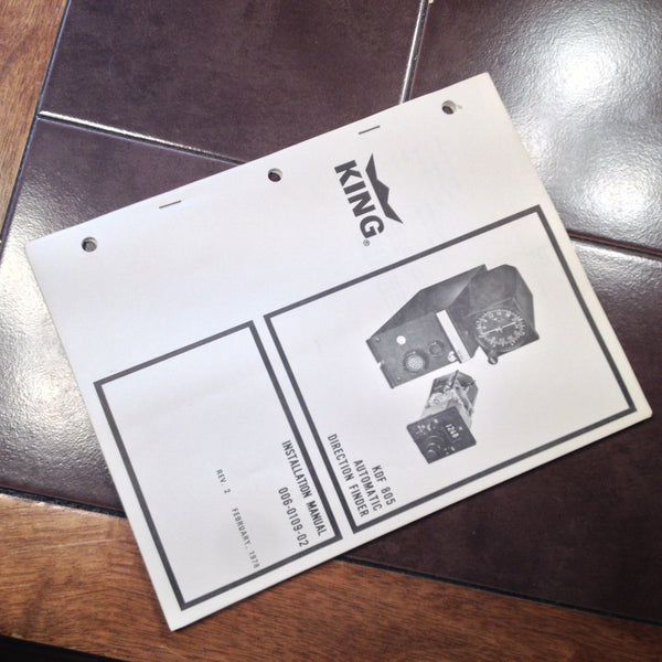 King KDF 805 ADF Install Manual. – G's Plane Stuff