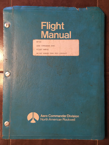 Aero Commander Model 500B Airplane Flight Manual.