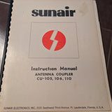 Sunair Antenna Coupler CU-105, CU-106 & CU-110 Install, Service Parts Manual.