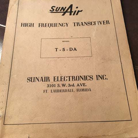 SunAir T-5-DA  HF Service Manual.