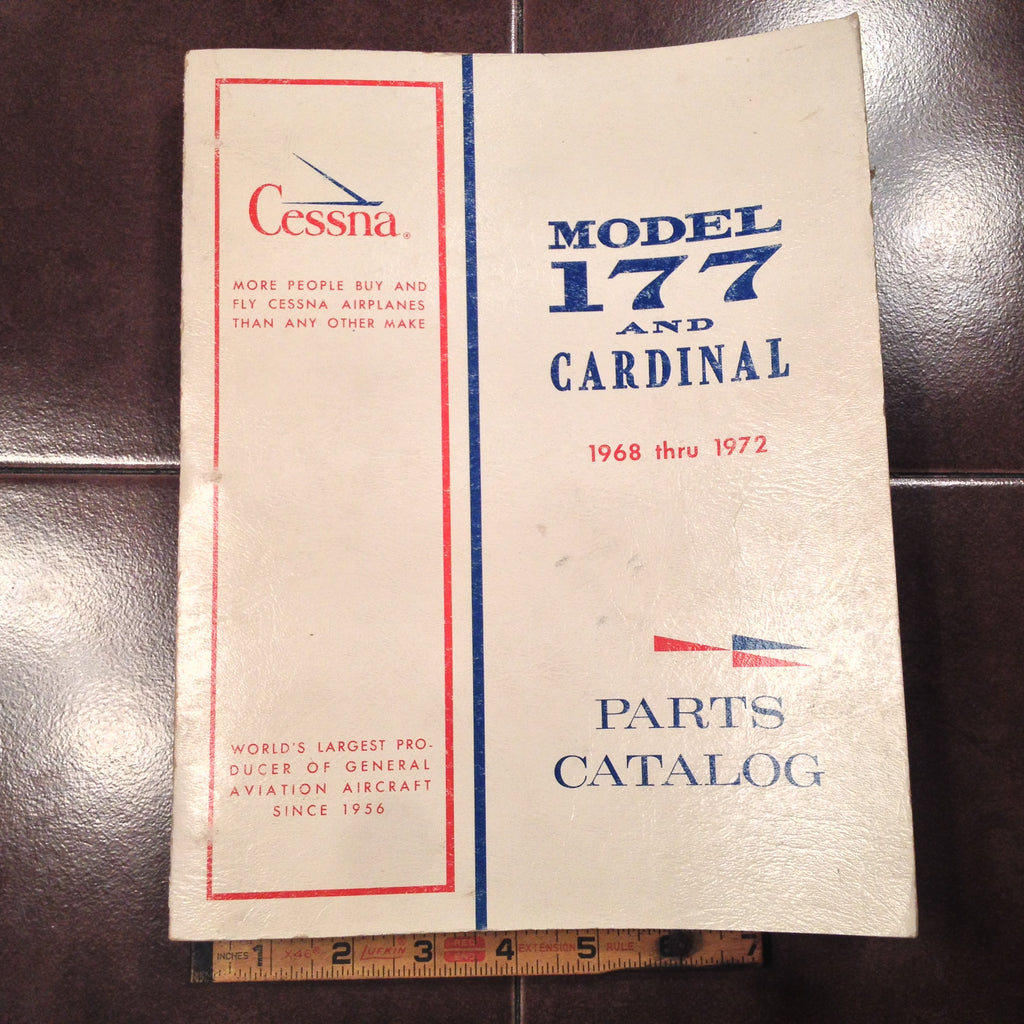 1968-1972 Cessna 177, 177A & 177B Cardinal Parts Manual.