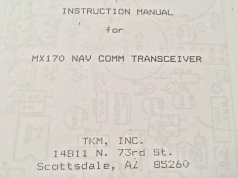 TKM Michel MX170 Nav-Comm Service Manual.