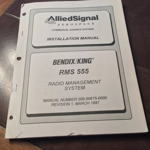 King RMS-555 Radio Management System Install Manual.