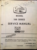 Cessna 188, A188, 188A, A188A, 188B, A188B AgWagon, AgPickup & AgTruck Service Manual.