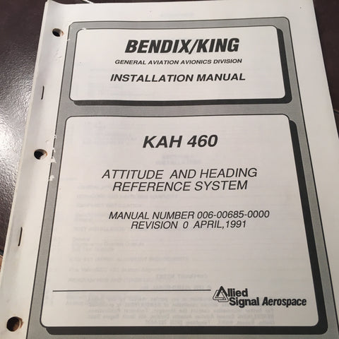 King KAH-460 Attitude & Heading System Install Manual.