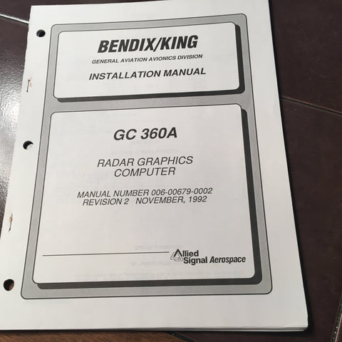 King GC-360A Radar Graphics Computer Install Manual.