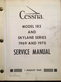 1969 Cessna Aircraft Model 182M & A182M Skylane Service Manual.