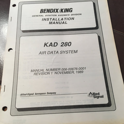 King KAD-280 Air Data System Install Manual.