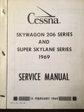 1969 Cessna Skywagon U206D, TU206D, P206D, TP206D Super Skylane Service Manual.