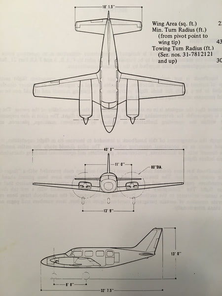 Piper Navajo PA-31 Pilot's Information Manual. – G's Plane Stuff