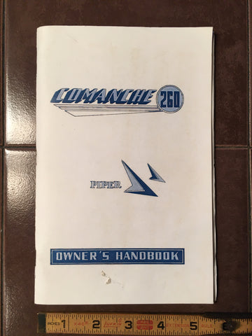 Piper Comanche 260, PA-24-260 Owner's Handbook Manual.