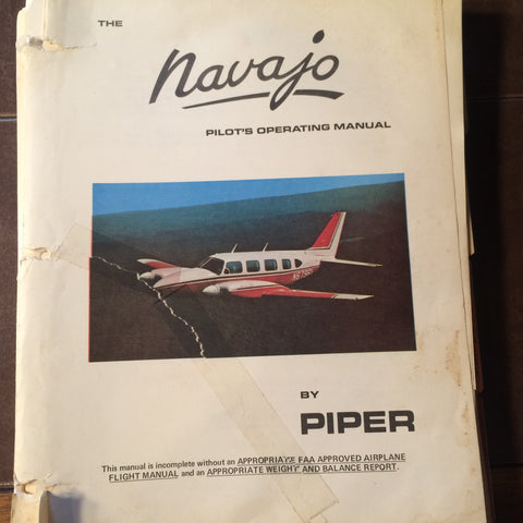 Piper Navajo PA-31 Pilot's Operating Manual.