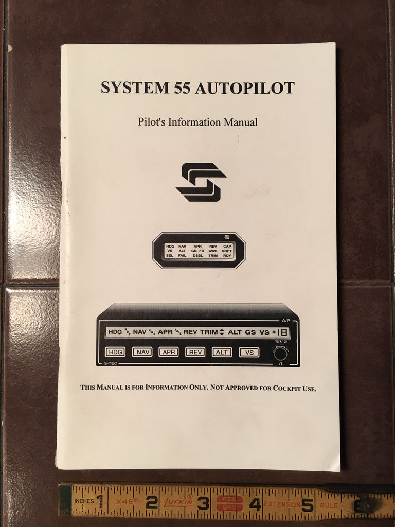Stec S-tec System 55 Autopilot Pilot's Information Manual. – G's Plane ...