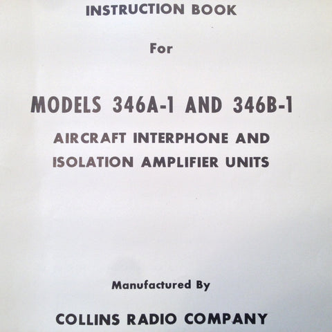 Collins 346A-1 and 346B-1 Install & Service Manual.