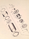 1950s Kollsman Percent RPM Electric Tachometer Indicator 1461FX-01 Service, Overhaul &  Parts Manual.