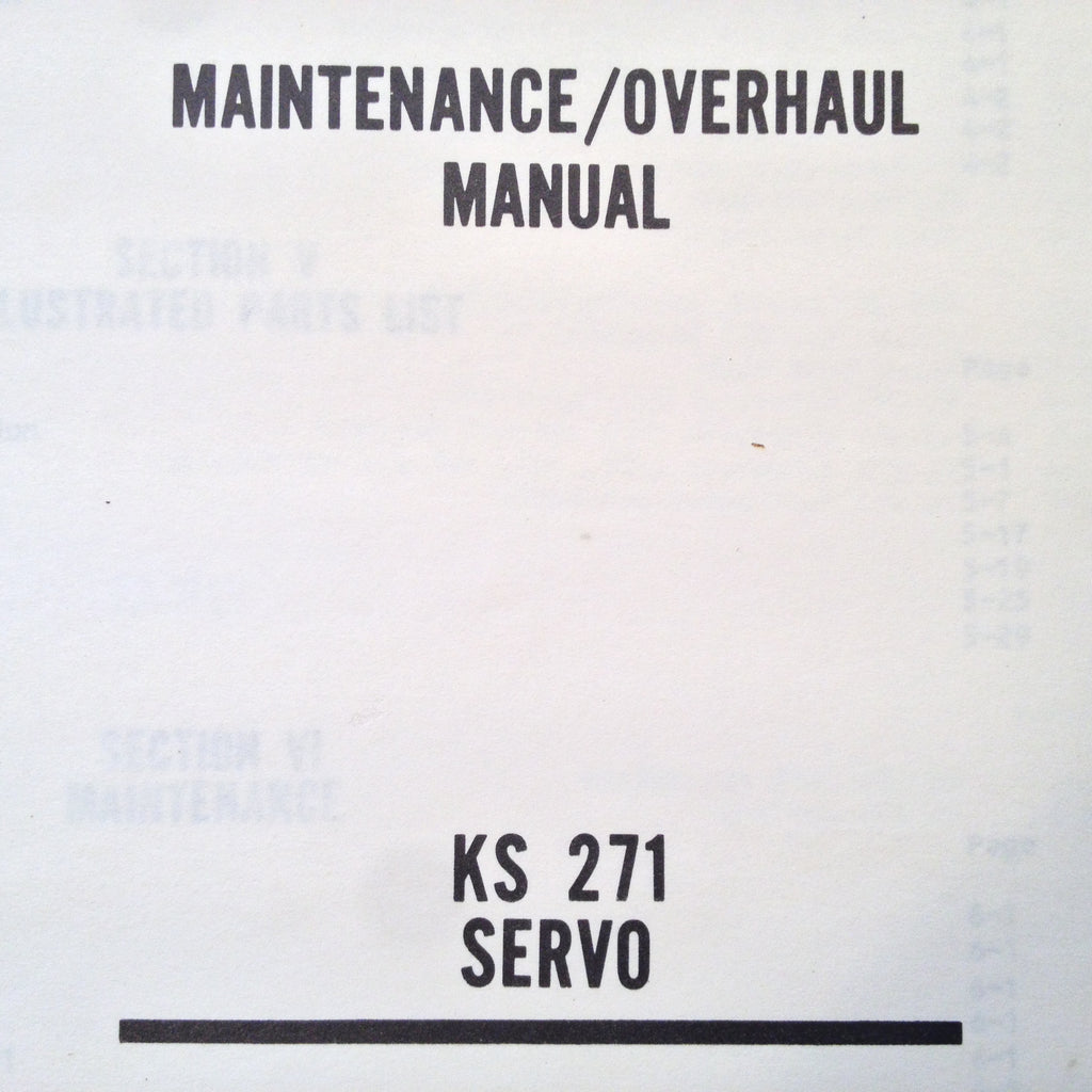 King KS 271 Servo Service Manual.