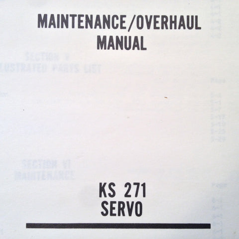 King KS 271 Servo Service Manual.