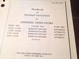 1952 Kollsman Airspeed Indicators AN5860T2 AN5861T2 AN5860-2 AN5861-1 Overhaul Manual.