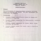 Simmonds Precision Liquid Quantity Transmitter 391088 Series Overhaul Parts Manual.  Circa 1973.
