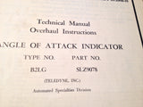 1966 Teledyne Angle of Attack Indicator B2LG, SLZ9078 Overhaul Manual.