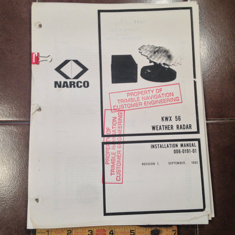 Narco KWX 56 Radar System Install Manual