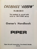 Piper Cherokee Arrow 200 B, PA-28R-200 Owner's Handbook