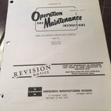 Garrett AiResearch Cabin Air Pressure Outflow Valve 102464-8-1 & 102464-8-2 Service Manual.