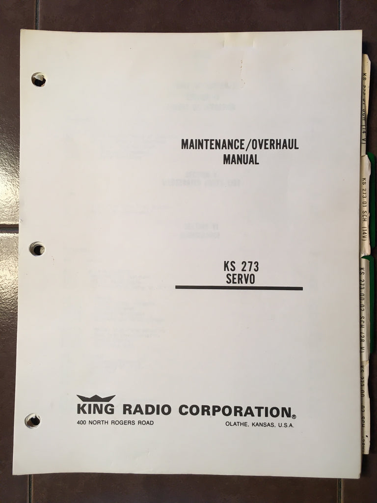 King KS 273 Servo Service Manual.