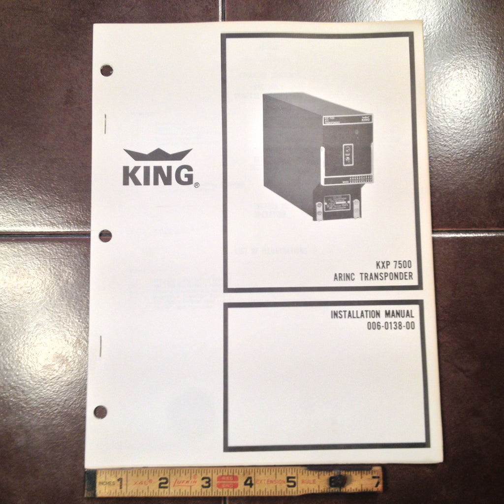 King KXP-7500 ARINC Transponder Install Manual.