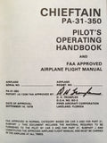 Piper Chieftain, PA-31-350 Pilot's Information Handbook Manual.