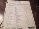 1950s Eclipse-Pioneer Airspeed Indicators 1402, 1423, 1415, 1426, 1432 Parts Manual.