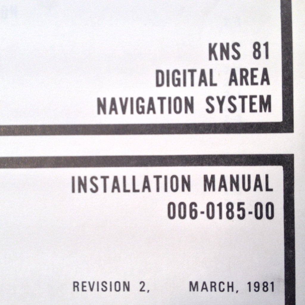 King KNS-81 Rnav Install Manual.