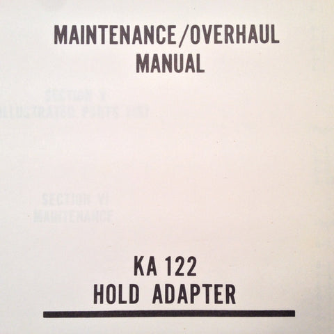 King KA 122 Service manual.