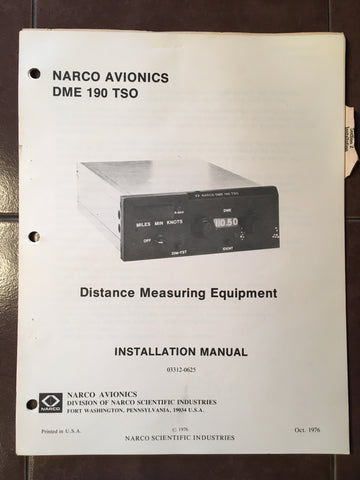 Narco DME-190 Install Manual.