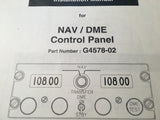 Gables G4578-02 Nav DME Control Install Manual.