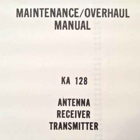 King KA 128 Radar Service Manual.