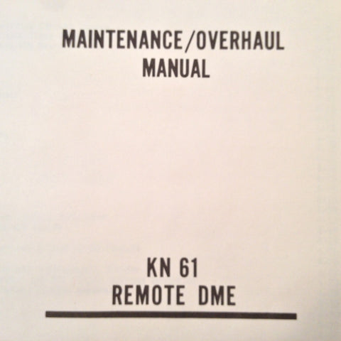 King KN 61 Service manual.