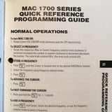 McCoy MAC 1700 Control POH & Flight Manual Supplement Pilot's Guide.