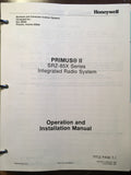 Honeywell Primus II SRZ-85X Integrated Radio System Install manual.