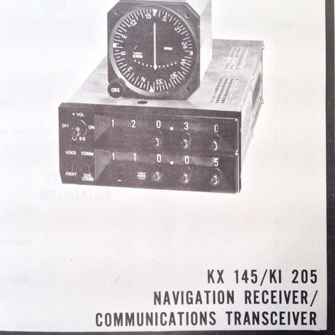King KX-145 NavCom and KI-205 Indicator Install Manual.