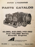 Lycoming IO-360, AIO-360, HIO-360 & TIO-360 Parts Manual.