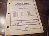 1971 Aeritalia Airspeed Indicators Service, Overhaul & Parts Manual.