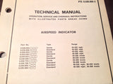 1971 Aeritalia Airspeed Indicators Service, Overhaul & Parts Manual.