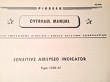 1943 Bendix Pioneer Sensitive Airspeed Indicator 1432-A1 Overhaul Manual.