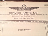 1950s Eclipse-Pioneer Disconnect & Mounting Bracket Parts Manual.