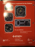 Sperry Avionics in Citations Original Sales Brochure, 3 page Tri-Fold, 8.5 x 11".