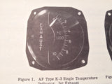 1949 Lewis Single Temperature Indicators Jet Exhaust K-3 & K-7 Parts Manual.